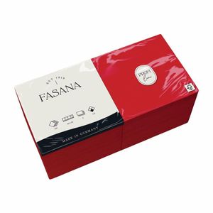 Fasana Dinner Napkin Red 40x40cm 3ply 1/4 Fold (Pack of 1000) - CC588 - 3