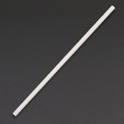 Fiesta Compostable Paper Straws White (Pack of 250) - DE925 - 1