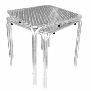 Bolero Square Stacking Table Stainless Steel 700mm - U505 - 3