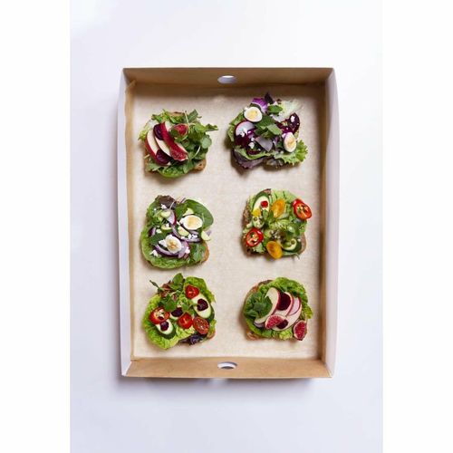 Vegware Compostable Sandwich Platters With Lid Large (Pack of 25) - FD387 - 3