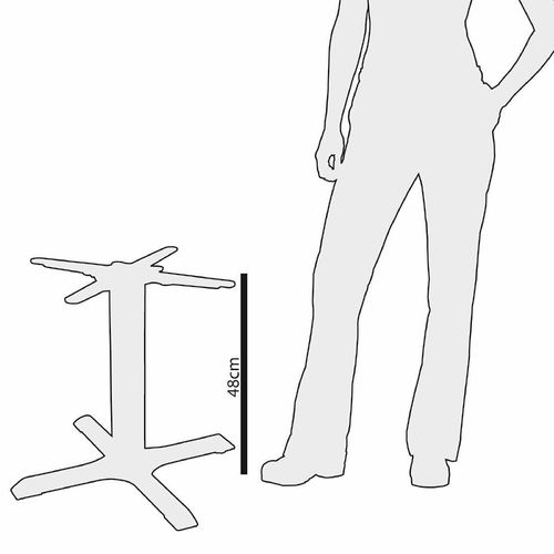 Bolero Cast Iron Coffee Height Table Base - GH445 - 3