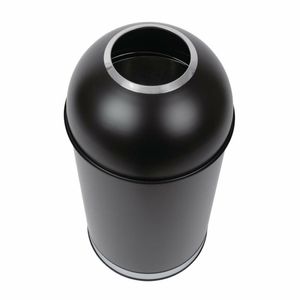 Bolero Steel Open Lid Bullet Bin Black 40Ltr - CW954 - 3
