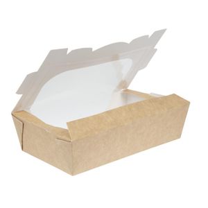 Colpac Recyclable Kraft Tuck-Top Salad Boxes With Window 1000ml / 35oz (Pack of 200) - FA372 - 3