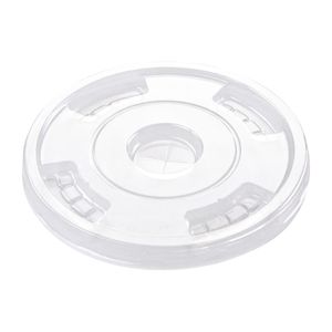 Fiesta Compostable PLA Cold Cup Flat Lids 12oz / 16oz / 20oz (Pack of 1000) - FA346 - 3