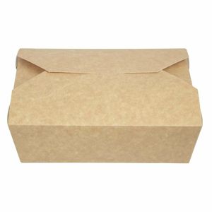 Colpac Recyclable Kraft Microwaveable Food Boxes 1950ml / 68oz (Pack of 200) - FA365 - 3