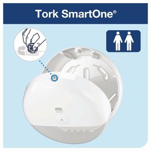 Tork SmartOne Mini Toilet Roll Dispenser White - FA701 - 3