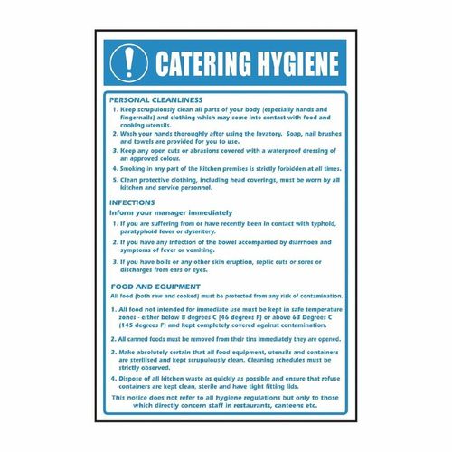 Catering Hygiene Guidelines Sign - W361 - 1