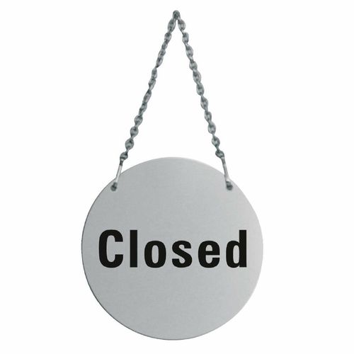 Stainless Steel Door Sign - Open and Closed - U065 - 2