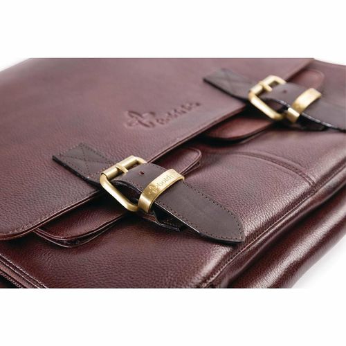 Boldric Messenger Leather Knife Bag Brown 10 Slots - CM558 - 3