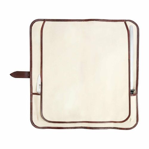 Boldric One Buckle Leather Knife Bag Brown 8 Slots - CM556 - 4