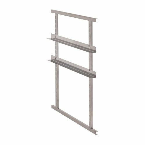 Cambro Kit of 4 Stainless Steel Rails and 2 Frames for Front Loading Food Carriers - CW808 - 1