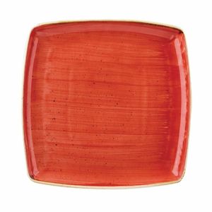 Churchill Stonecast Square Plate Berry Red 268 x 268mm (Pack of 6) - DB071 - 1