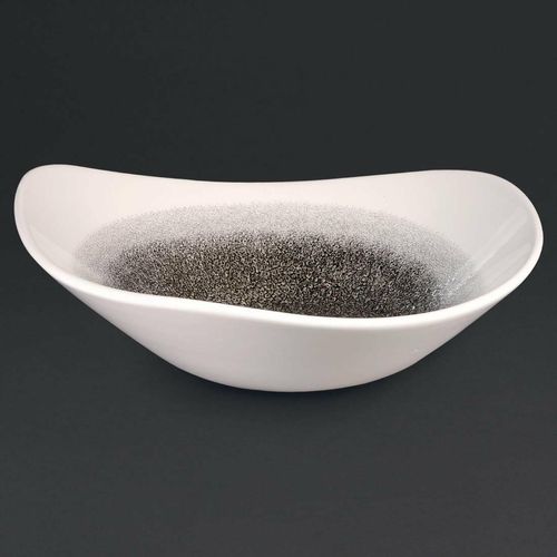 Churchill Studio Prints Raku Trace Triangular Bowl Quartz Black 235mm (Pack of 12) - DC734 - 2