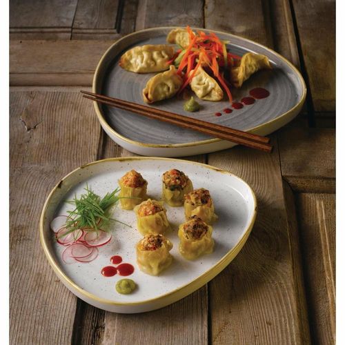 Churchill Stonecast Barley White Triangle Walled Chefs Plate 260mm (Pack of 6) - FR030 - 9