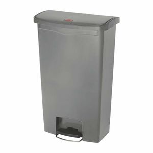 Rubbermaid Slim Jim Step On Front Step Pedal Bin Grey 68Ltr - DY116 - 1