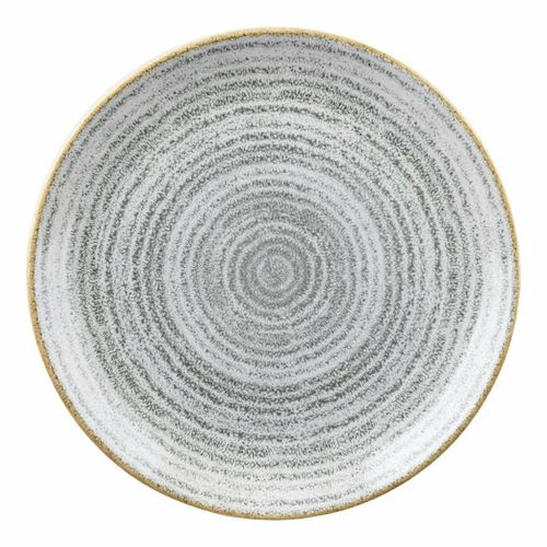 Churchill Studio Prints Homespun Stone Grey Coupe Plate 217mm (Pack of 12) - DA270 - 1