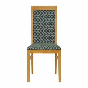Brooklyn Padded Back Soft Oak Dining Chair with Green Diamond Padded Seat and Back (Pack of 2) - FT419 - 3
