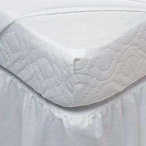 Mitre Essentials Polyrest Mattress Protectors Small Double White - GU563 - 1