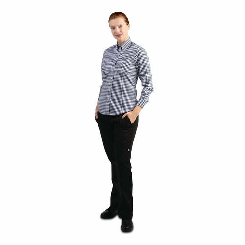 Chef Works Womens Gingham Shirt Black 2XL - B217-XXL - 1