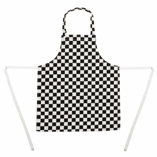 Whites Childrens Bib Apron Big Black and White Check - B357 - 1