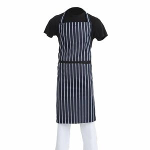 Whites Butchers Apron Navy Stripe Extra Large - A662 - 1