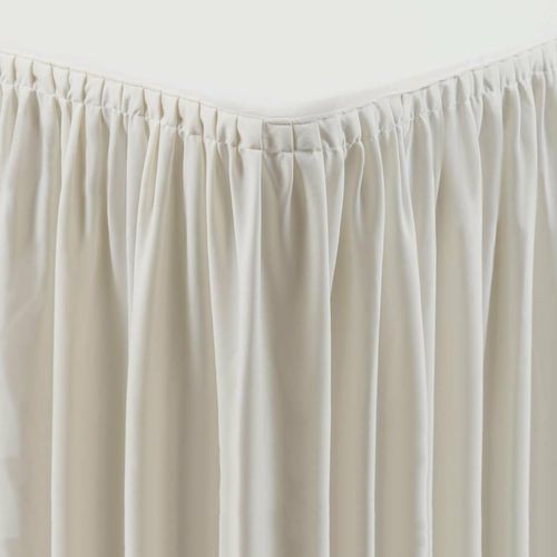 Table Top Cream Cover & Skirting - Plissé Style - CB085 - 1