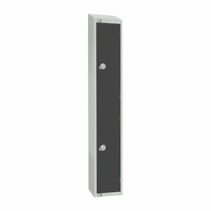 Elite Double Door Electronic Combination Locker with Sloping Top Graphite Grey - GR692-ELS - 1