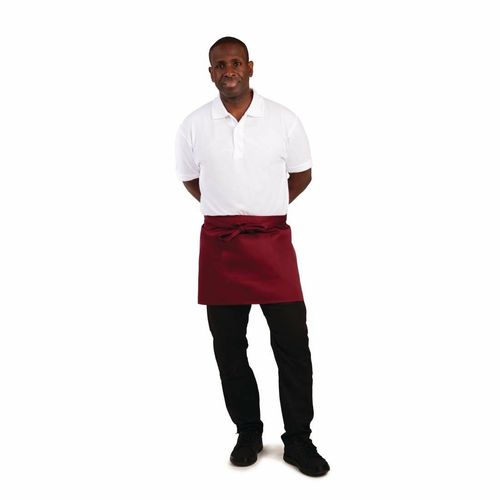 Whites Short Bistro Apron Burgundy - BB177 - 7