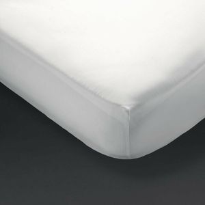 Mitre Comfort Percale Fitted Sheet White Double - GT800 - 1