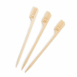 Biodegradable Bamboo Steak Markers Medium Rare (Pack of 100) - GE896 - 1