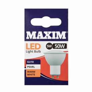 Status Maxim LED GU10 Pearl Warm White 5W (Pack of 10) - HC646 - 3