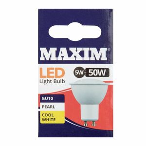 Status Maxim LED GU10 Pearl Cool White 5W (Pack of 10) - HC647 - 3
