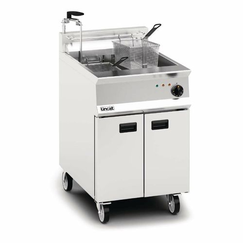 Lincat Opus 800 Single Tank Twin Basket Free Standing Electric Filtration Fryer OE8108/OP - DM523 - 1
