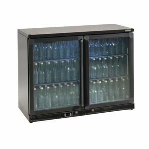 Gamko Bottle Cooler - Double Hinged Door 275 Ltr Black - CE554 - 1