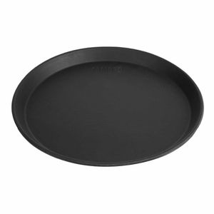 Cambro Camtread Fibreglass Round Non-Slip Tray Black 280mm - DM780 - 3