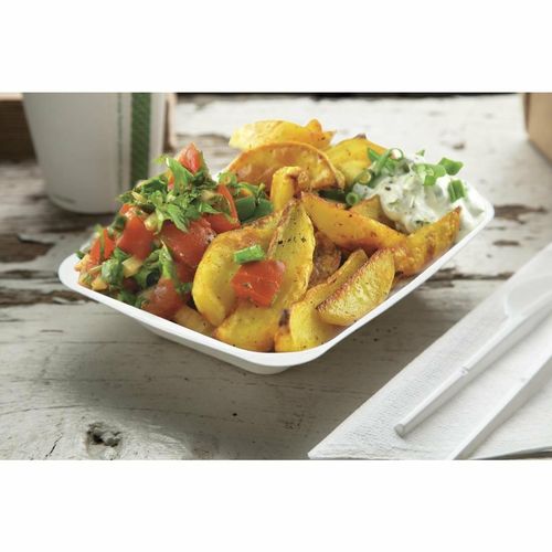 Vegware Compostable Bagasse Chip Trays 175mm (Pack of 500) - GH025 - 5