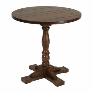 Oxford Vintage Wood Pedestal Round Table 760mm - 1
