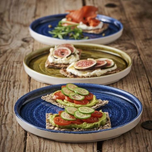 Churchill Stonecast Plume Walled Plates Ultramarine 220mm (Pack of 6) - 4
