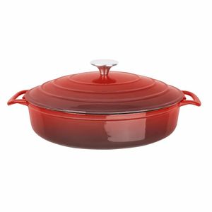Vogue Round Sauté Pan Red - 3.5L 280(D)x65(H)mm - 1