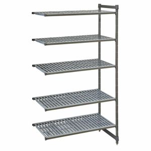 Cambro Camshelving Basics Plus Add-On Unit 5 Tier With Vented Shelves 2140H x 1480W x 540D mm - 1