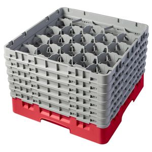 Cambro Camrack Red 20 Compartments Max Glass Height 298mm - CZ211 - 1