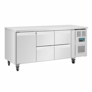 Polar U-Series Single Door and 4 Drawer Counter Fridge 358Ltr - UA020 - 1