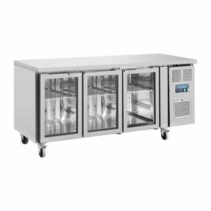Polar U-Series 3 Door Counter Fridge with Glass Doors - UA024 - 1