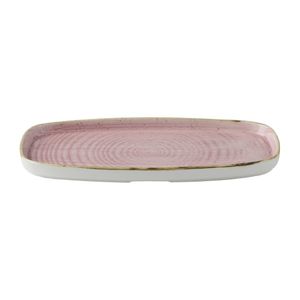 Churchill Stonecast Petal Pink Chefs' Walled Oblong Plate 300mm (Pack of 6) - DX024 - 3