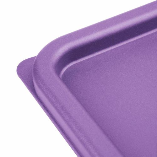 Hygiplas Square Food Storage Container Lid Purple Medium - FX144 - 4