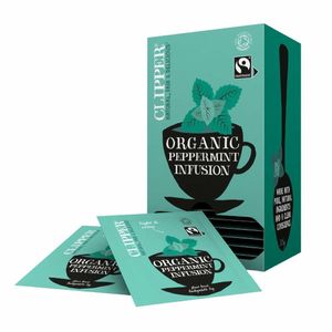 Clipper Fairtrade Organic Infusion Peppermint Tea Bag Envelopes (Case of 6 x 25) - CZ732 - 1