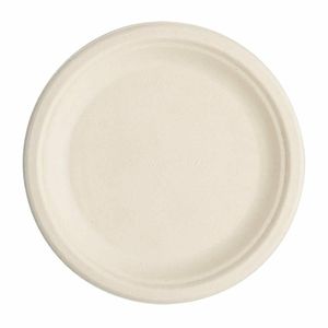 Vegware Compostable Nourish Moulded Fibre Plate Natural 7/178mm (Pack of 500) - DX582 - 1