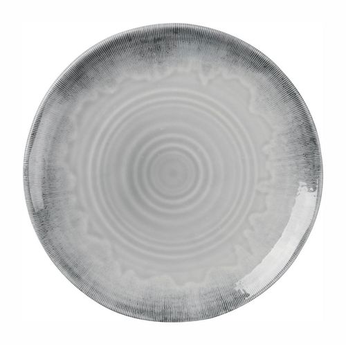 Churchill Harvest Flux Grey Organic Coupe Plate 230mm (Pack of 12) - DX157 - 1