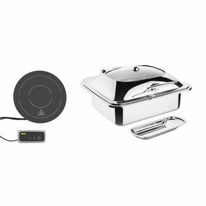 Olympia 1/2 Induction Chafer & Induction Heater Set - SA649 - 1