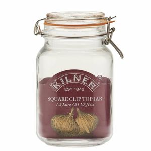 Kilner Square Clip Top Jar 1.5Ltr (Pack 4)????????? - DX963 - 3